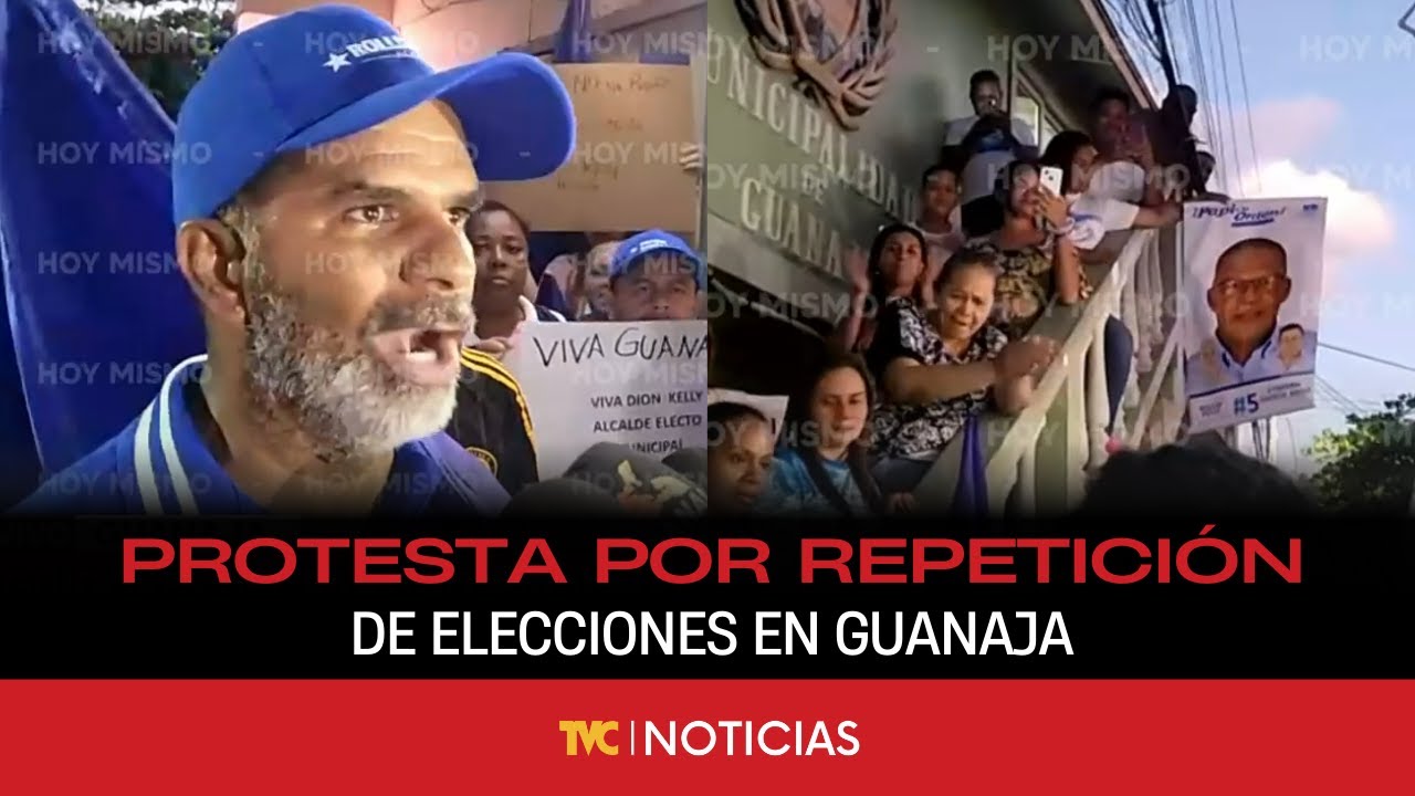 Seguidores del Partido Nacional realizan protesta ante anuncio de repetición de elecciones