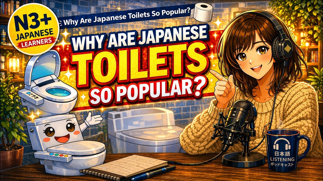 【Japanese Listening ★★】日本のトイレが人気な理由は◯◯と◯◯です！