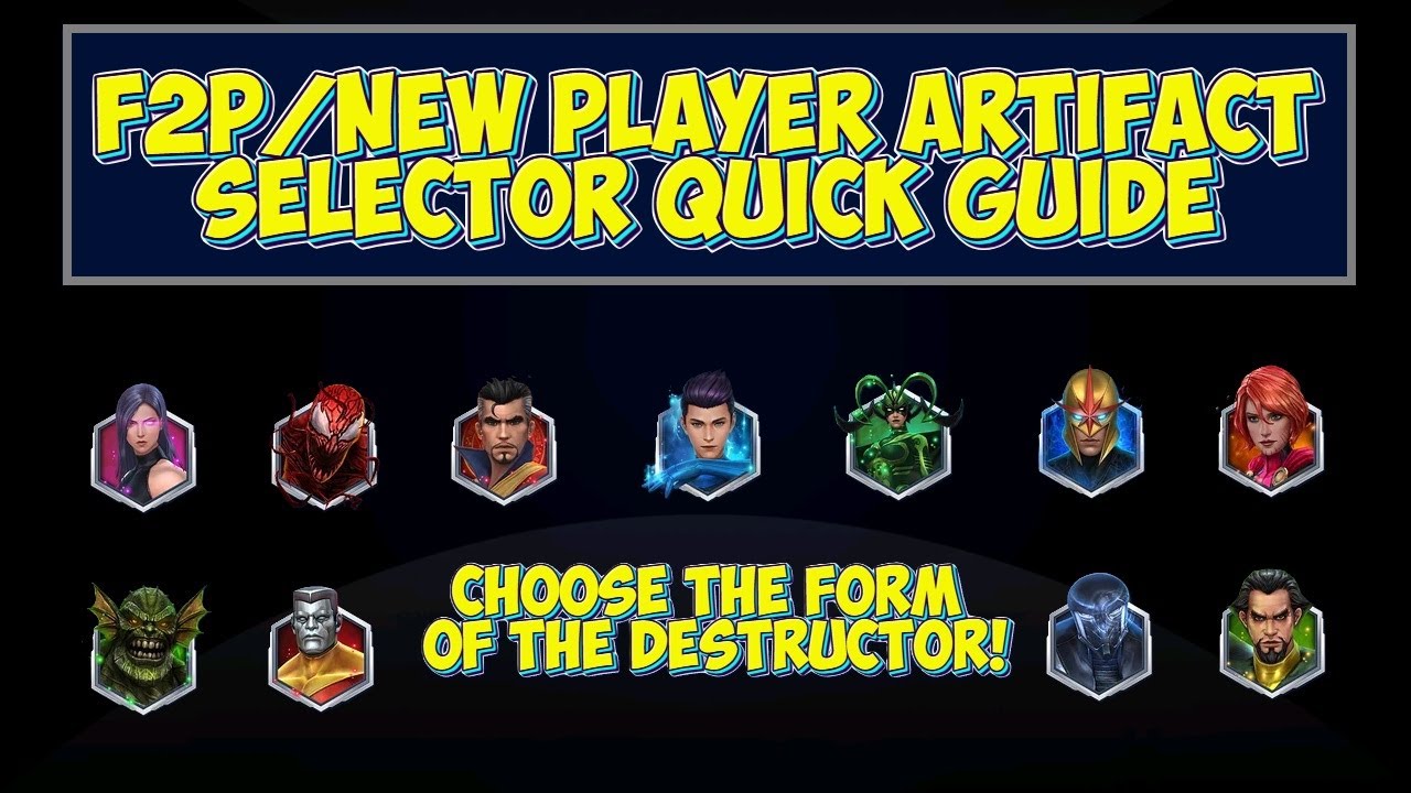 Marvel Future Fight:  F2P/New Player Artifact Selector Quick Guide!!  ❓🤓❓