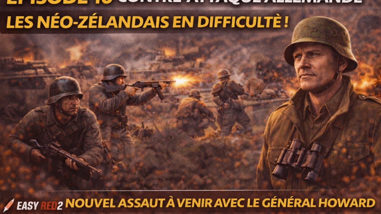 ÉPISODE 10 – Contre-attaque allemande réussie ! Les Néo-Zélandais en difficulté | Easy Red 2