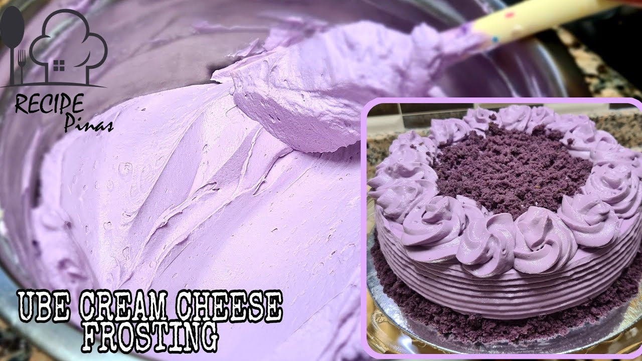 UBE CREAM CHEESE and WHIPPED CREAM Frosting | Recipe Pinas