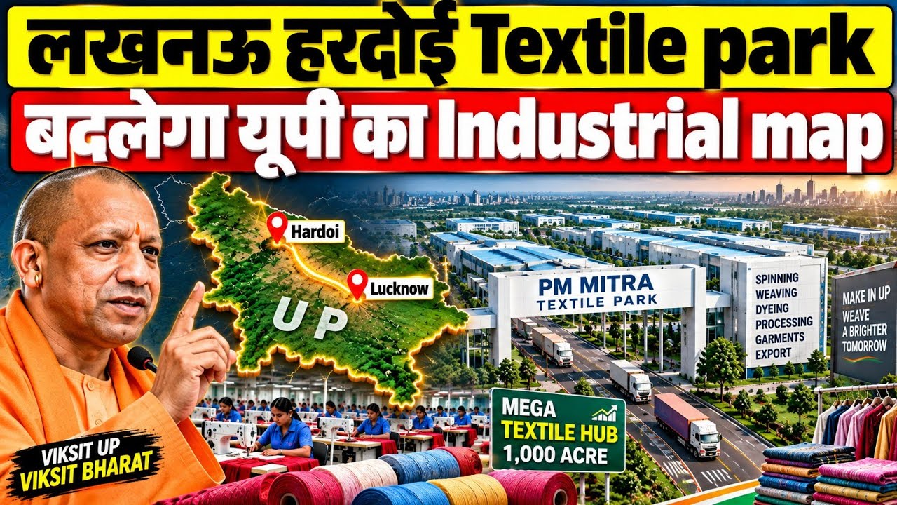 Lucknow-Hardoi में 1,000 Acre का PM MITRA Park | बदल जाएगा यूपी का Textile Map! 😱