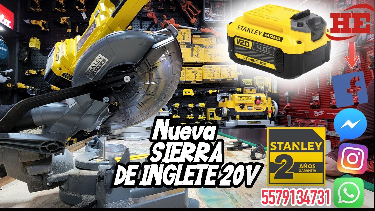 Sierra de Inglete 7-1/4  STANLEY 20V  SCM701-B3