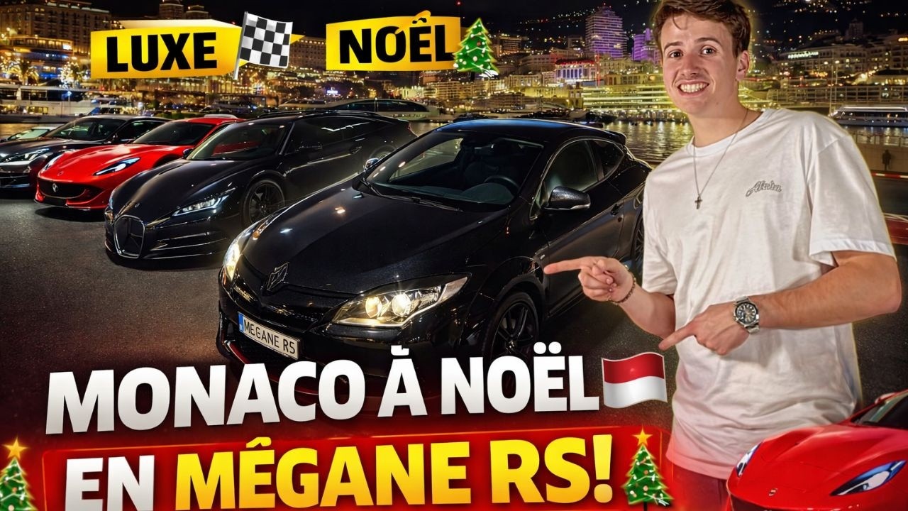 Monaco à Noël en Mégane RS : luxe, F1 et chill total 🎄🏎️