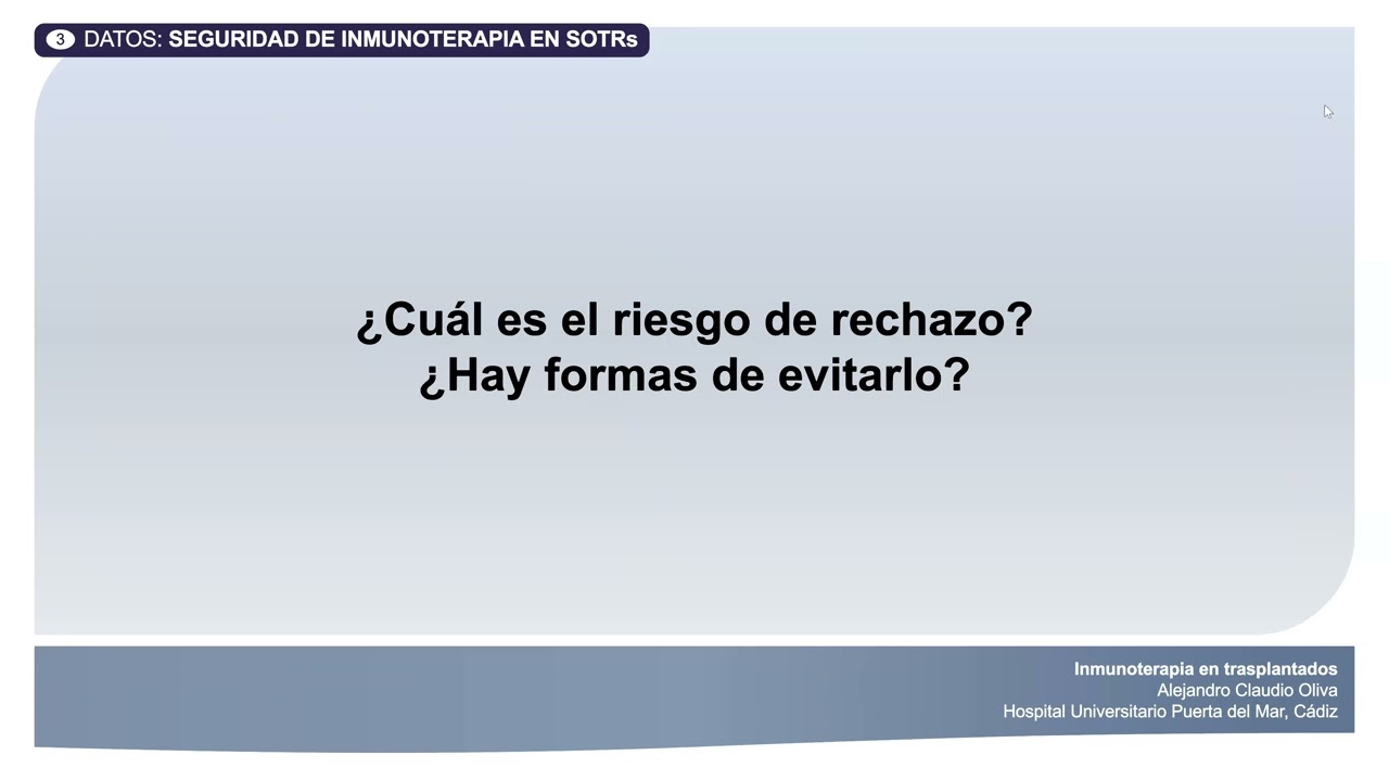 INMUNOTERAPIA EN TRASPLANTADOS