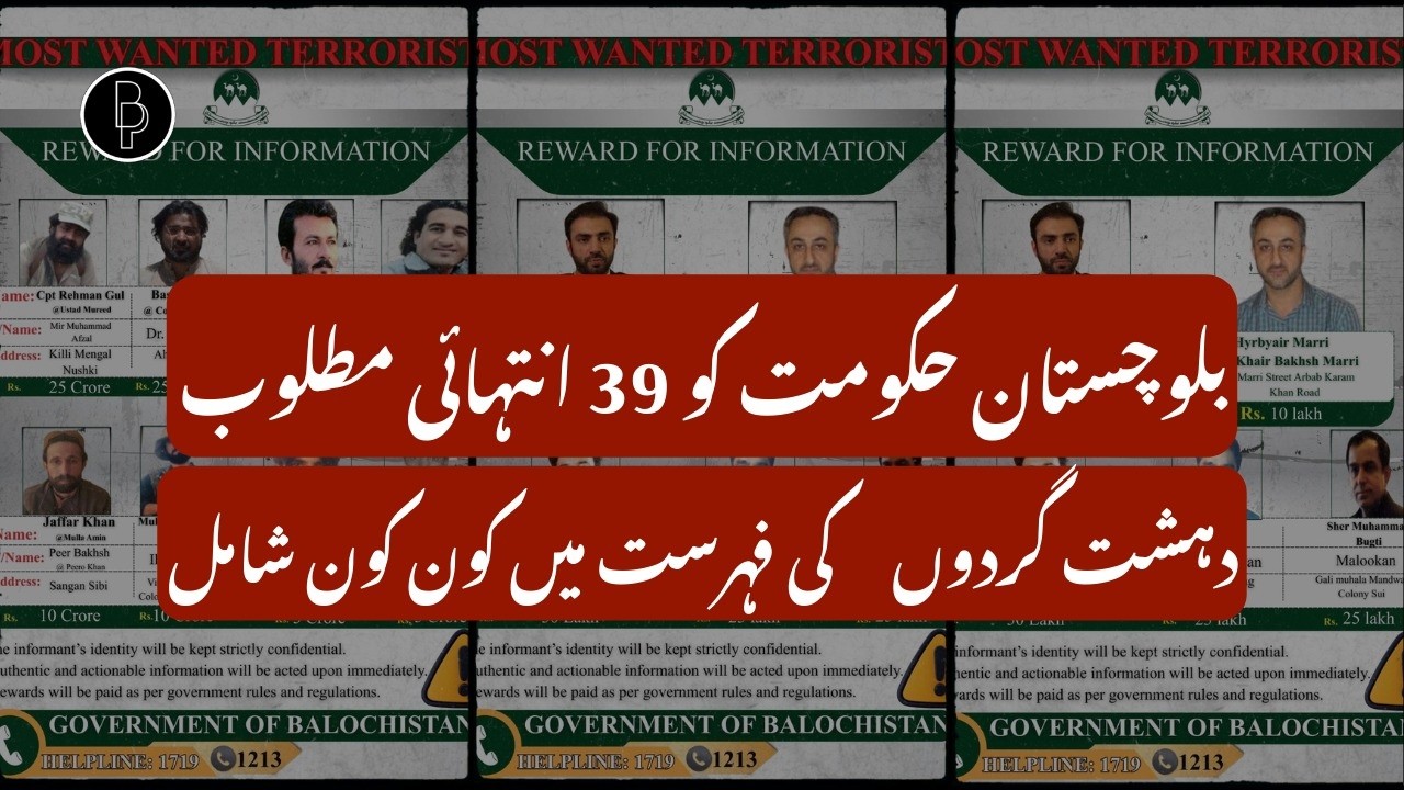 Who Is on Balochistan Government’s Most-Wanted List?