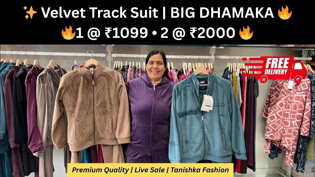✨ Velvet Track Suit | BIG DHAMAKA | 1 @ ₹1099 • 2 @ ₹2000 🔥