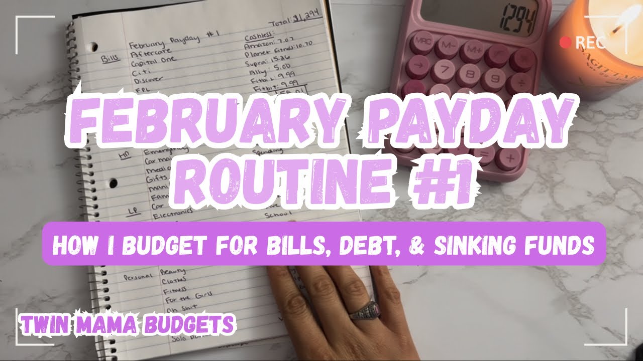 $1,294 Budget With Me | February Paycheck #1 | How I Budget for Bills, Debt, and Sinking Funds