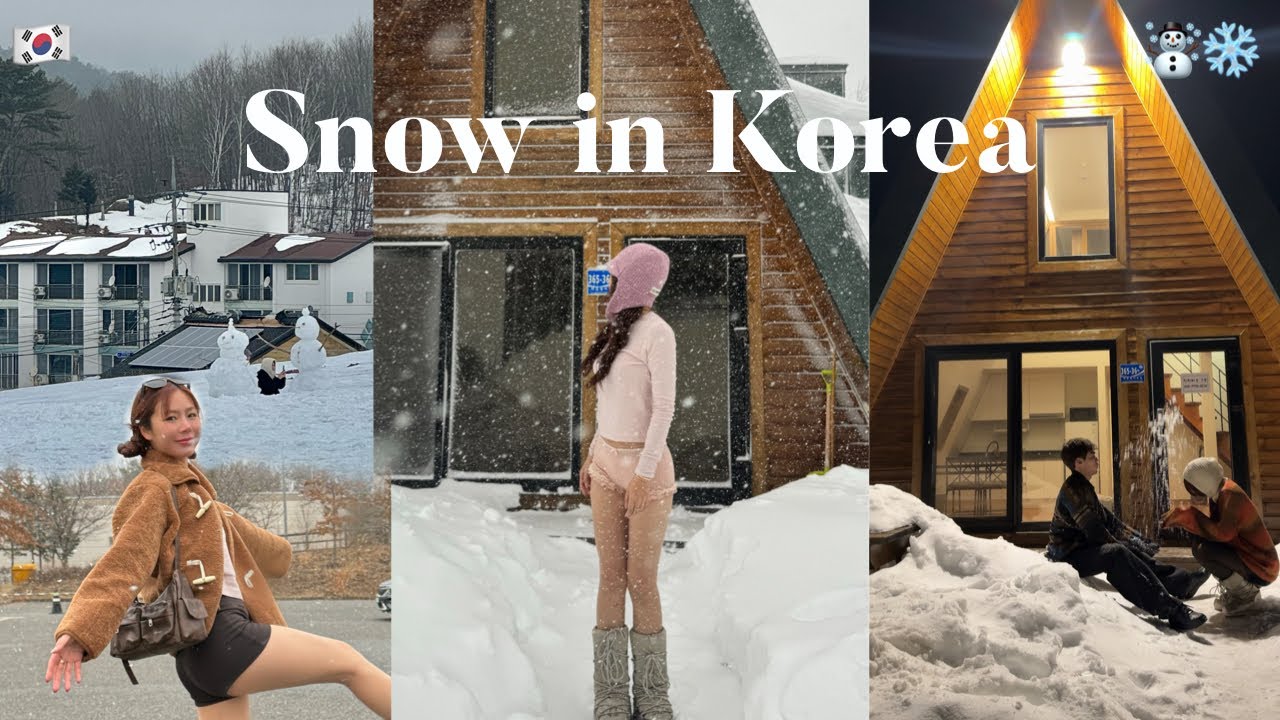 🇰🇷 KOREA เที่ยวหมู่บ้านหิมะที่เกาหลี แต่เจอพายุหิมะฉ่ำ! เกือบกลับไม่ได้ 🥲 l Frennicha
