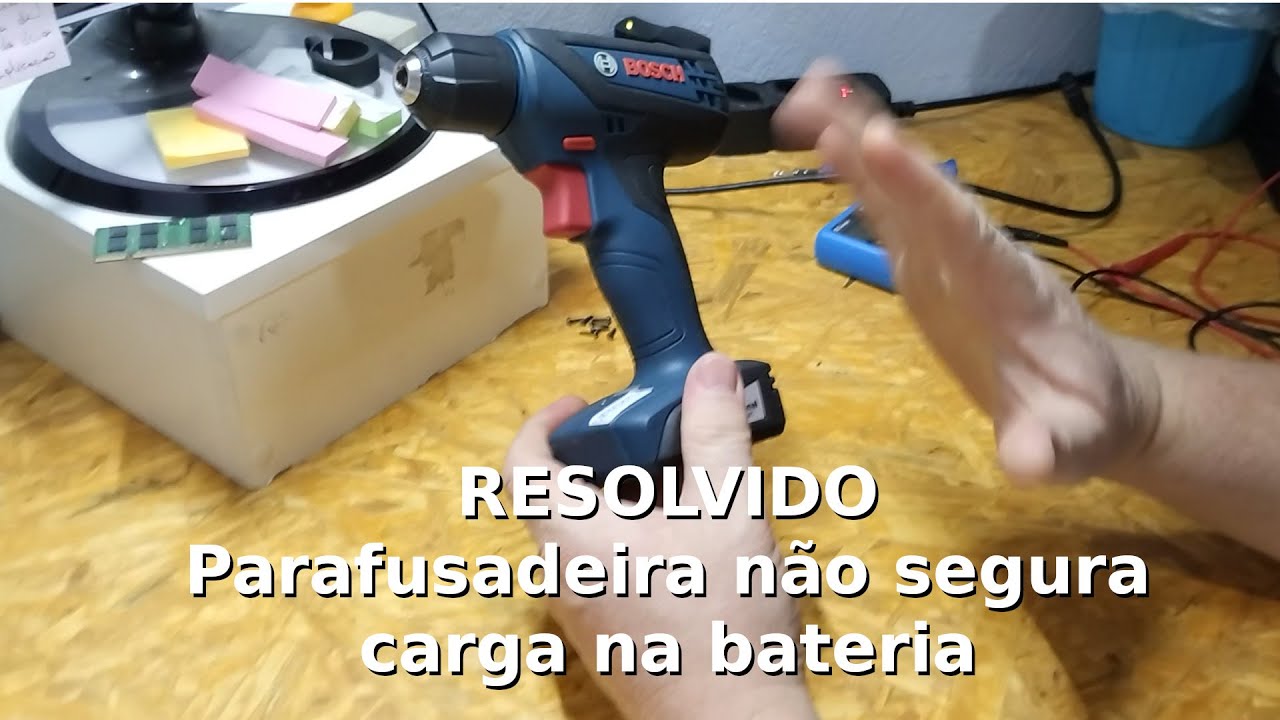 Resolvido - Parafusadeira consumindo bateria sem estar usando - BOSCH GSR 1000 Smart