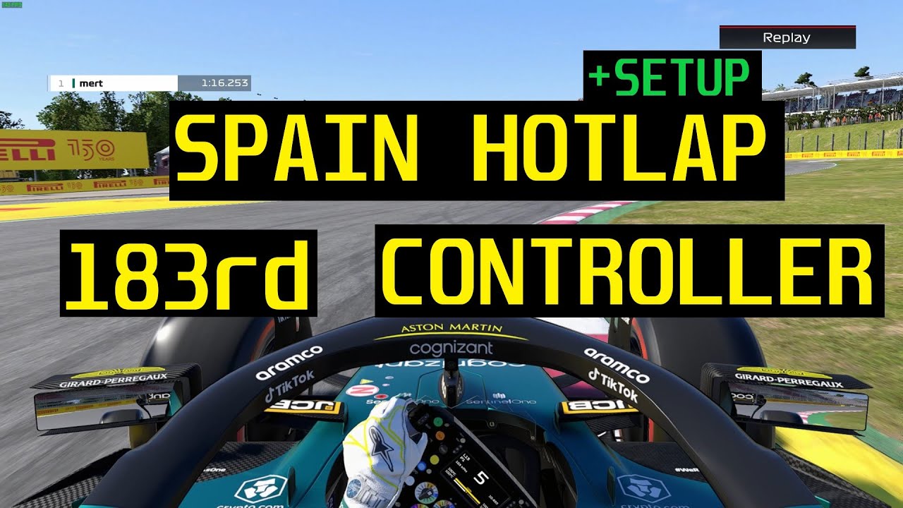 F1 22 Spain Hotlap 183rd With Controller + Setup | 1.16.160
