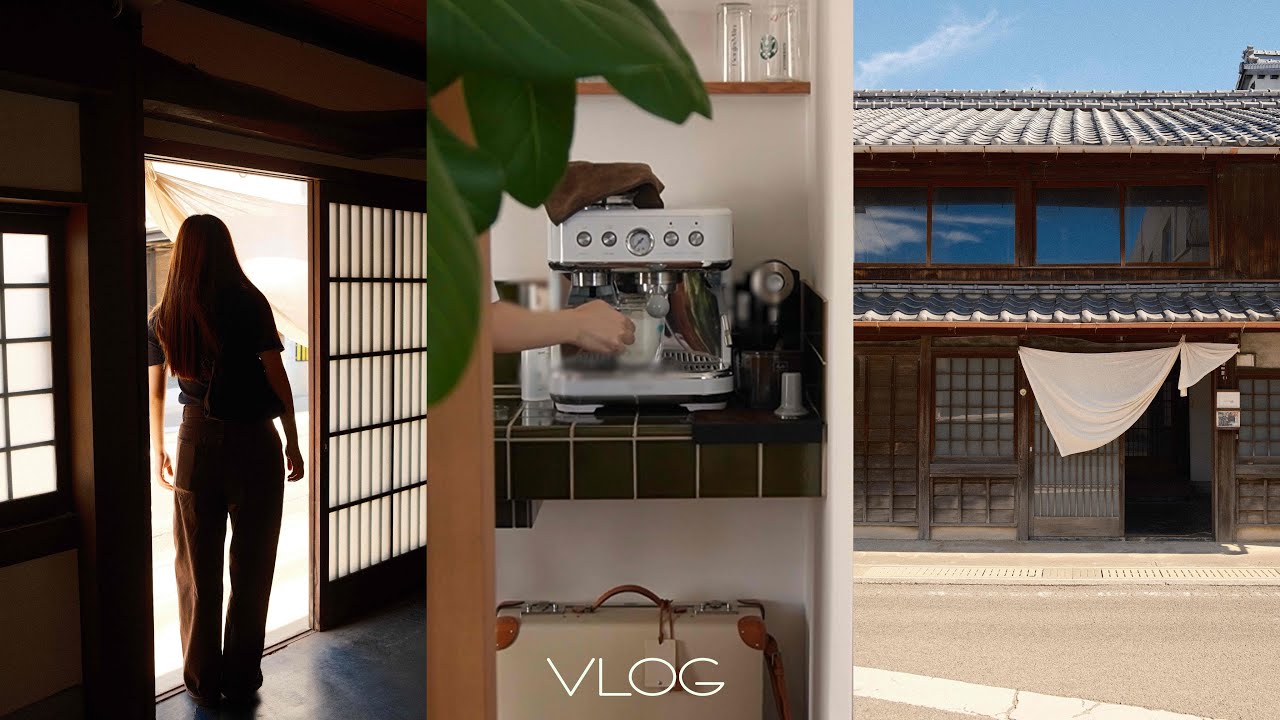 [VLOG]ひとり時間を楽しむ_カフェ,古道具,雑貨屋/マグネットジェルネイル/茄子のピリ辛炒め,アーモンドクッキー作り