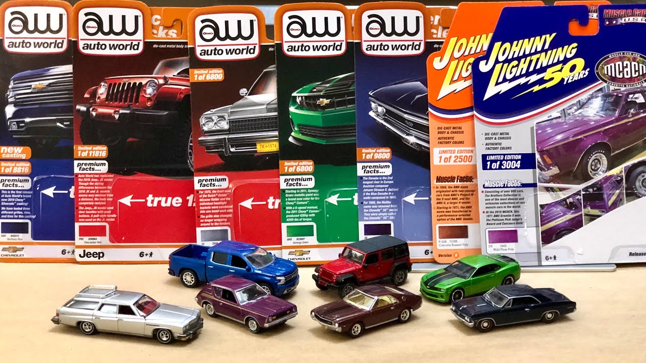 New Auto World | Johnny Lightning 1/64 | Camaro | Chevelle | Silverado | AMC AMX | Gremlin #Diecast
