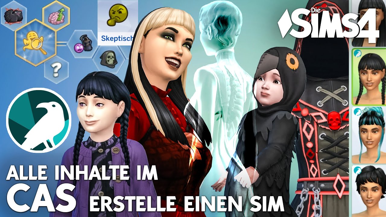 LEBEN & TOD 💀🪦 Alle CAS Inhalte im Erstelle einen Sim: Frisuren, Kleidung, Merkmale,...