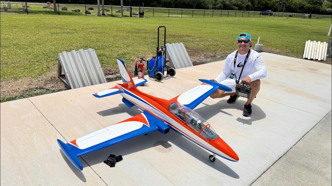 1st time flying my Hangar 9 Aermacchi MB-339 (SW80b) build + turbine waiver ✅