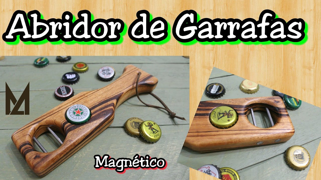 Como fazer um abridor de garrafas com tampinhas personalizadas