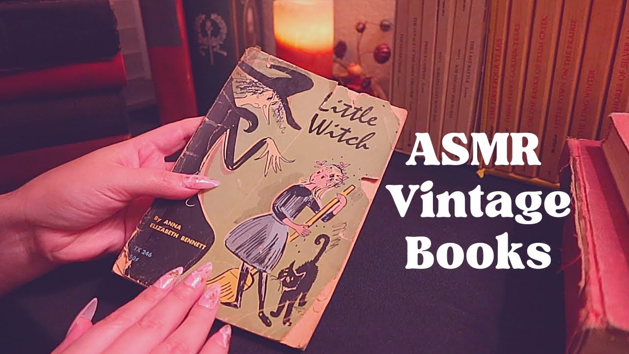 ASMR Vintage Book Collection📚🕯🍂 {soft-spoken} crinkly page flipping + cozy book sounds