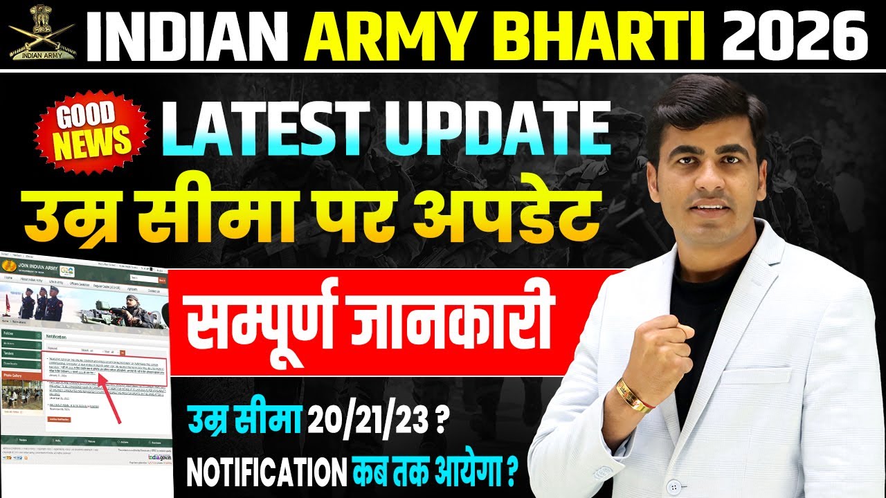 Indian Army Age Limit Update 2026 | Army Agniveer New Vacancy 2026 | Indian Army Bharti 2026
