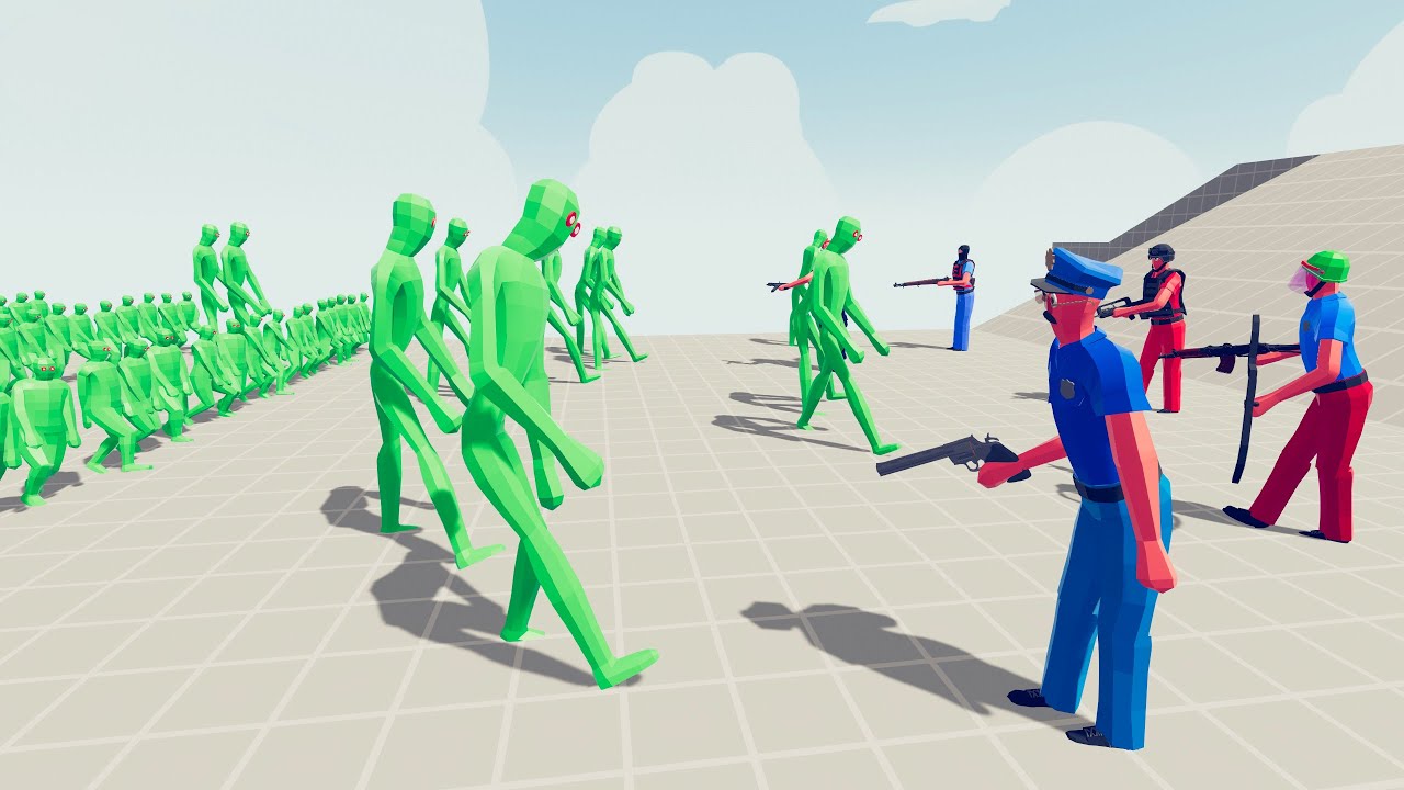 Zombie 100 Units vs Army Soldier - Totally Accurate Battle Simulator TABS