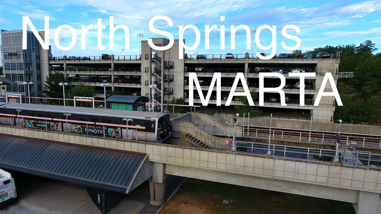 North Springs MARTA - Phantom 4 - 4k footage UHD (Train Video)