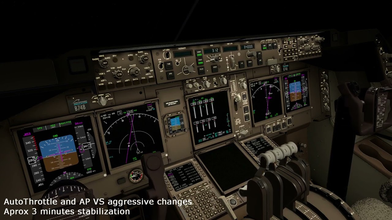 FPS Boeing 747-8 (B748) first testing findings