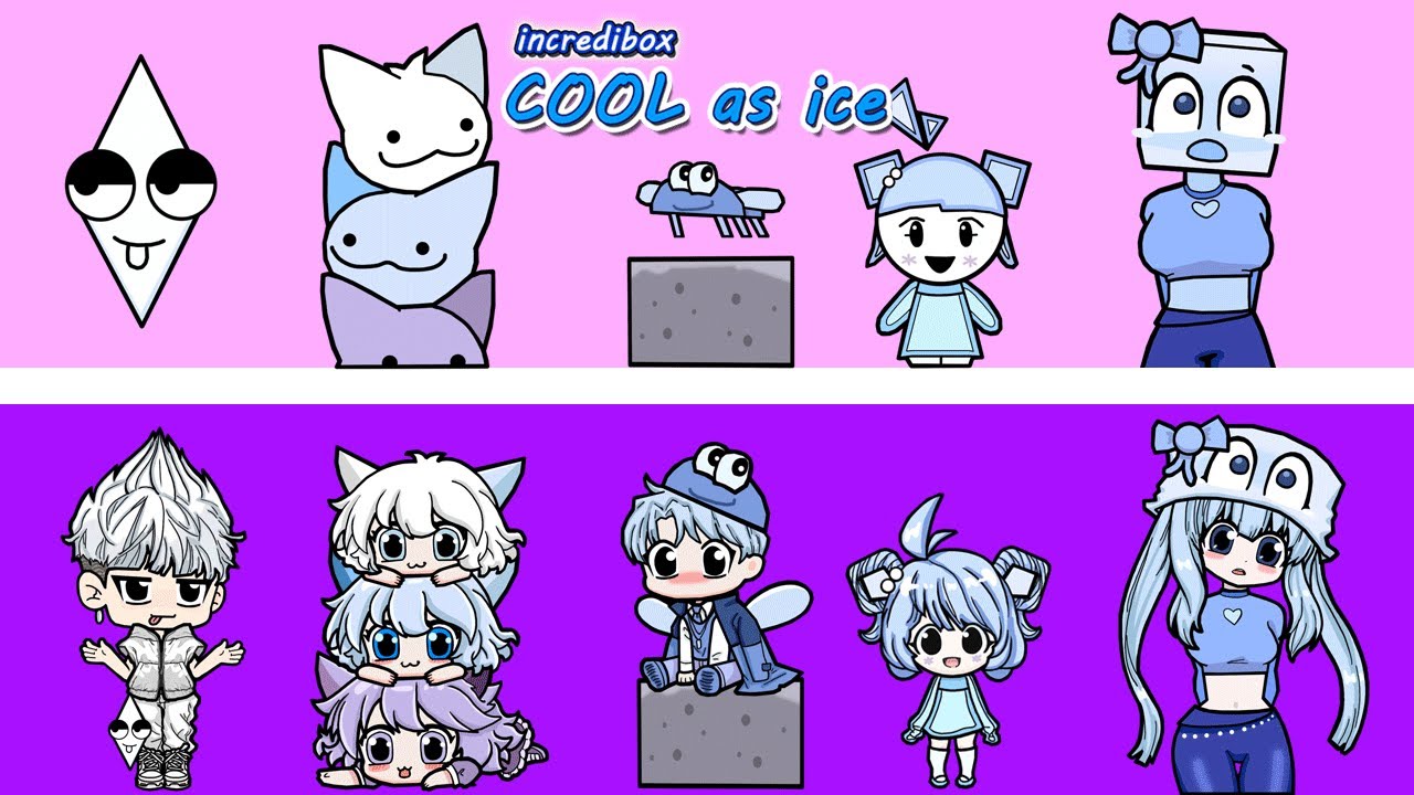 [paperdiy] Incredibox-cool as ice  stickerbook / 인크레디박스 아이스 의인화 스티커북