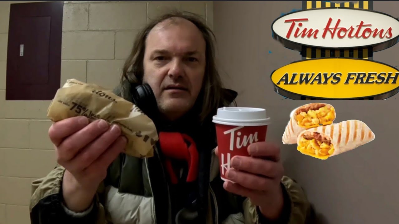 Tim Hortons Classic Breakfast Wrap Scrambled Eggs with  Bacon Review
