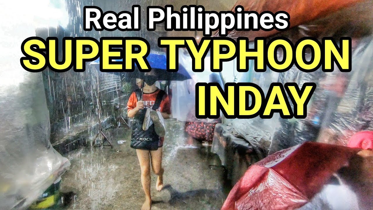 NIGHT WALKING in SUPER TYPHOON And FLASH FLOOD at Batasan Hills Philippines [4K] 🇵🇭