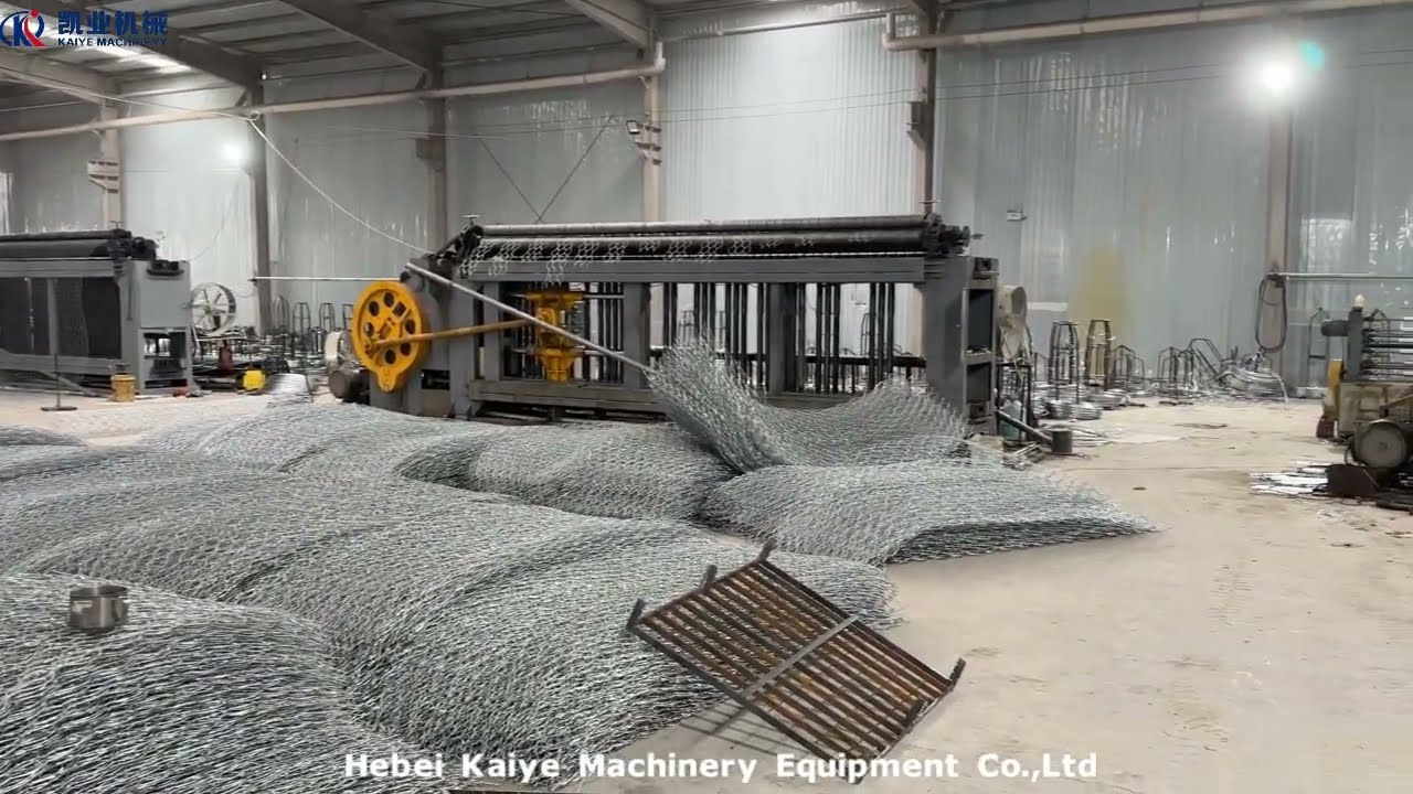 Станок для производства прочной габионной сетки с шириной ячейки 5500 мм./Gabion mesh machine