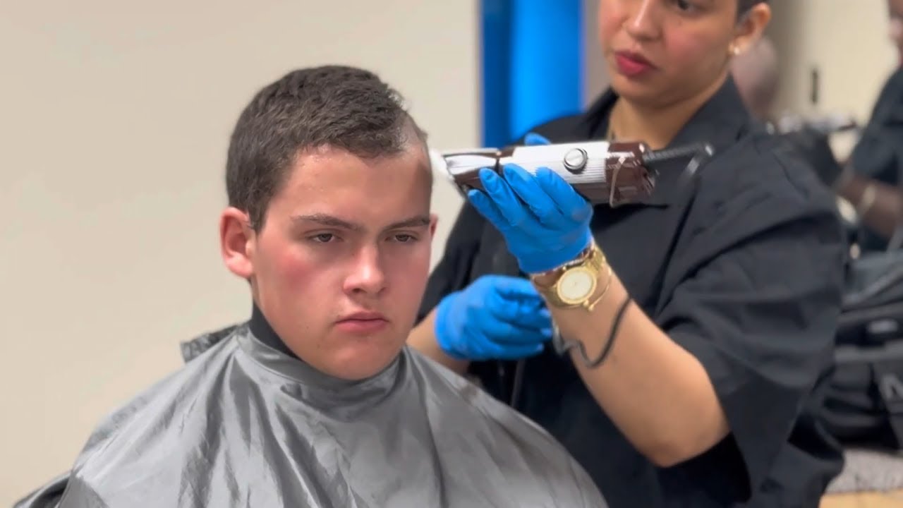 Barberettes Shave Dark Haired Recruits BALD to the BONE! 💥✂️