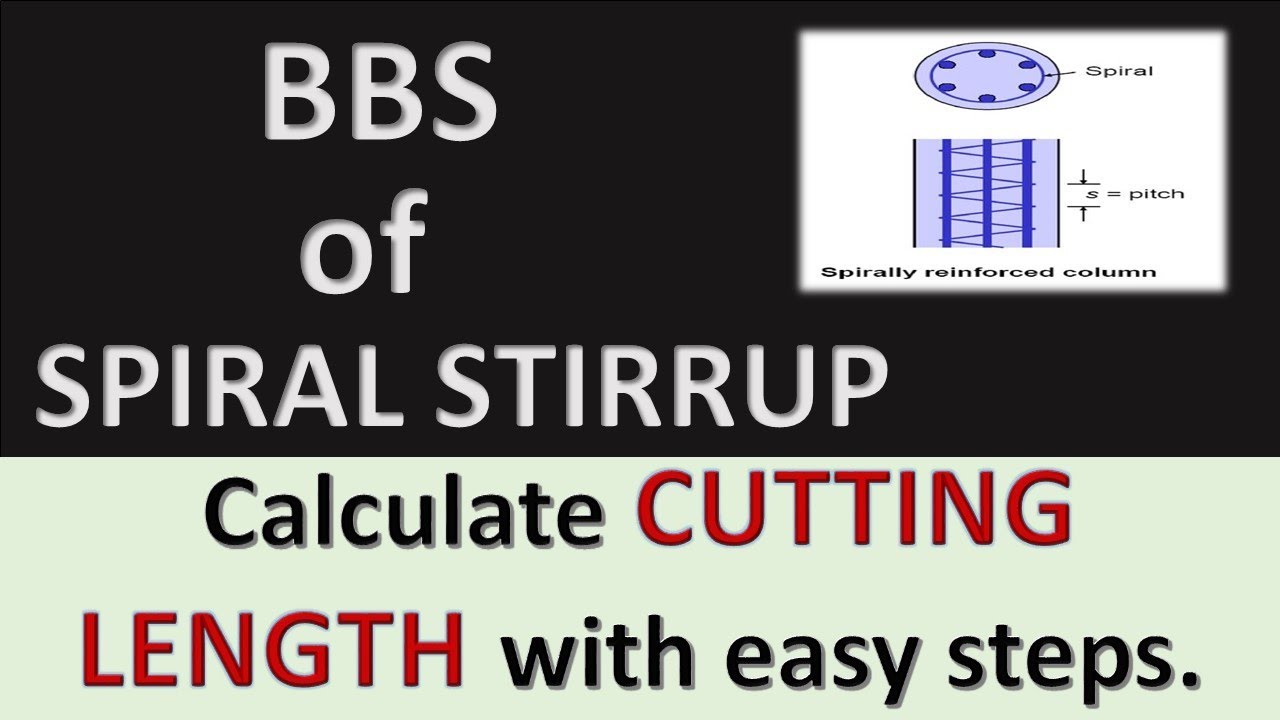 BAR BENDING SCHEDULE OF SPIRAL STIRRUP BY CIVIL GURUJI.