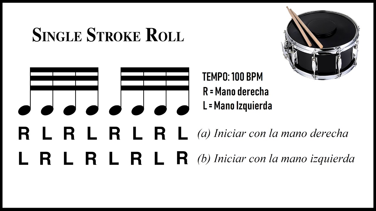 Rudimento 1 | Single Stroke Roll &ndash; 40 Rudimentos para Bateristas