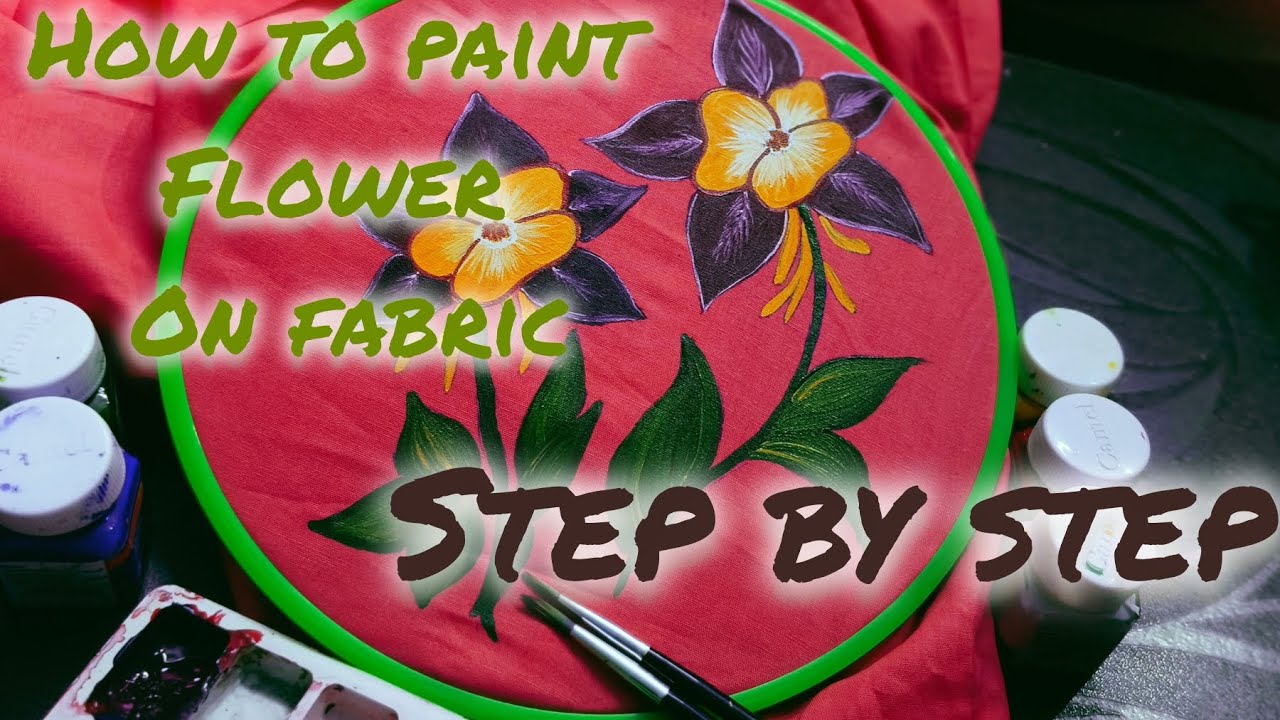 Basic tutorial fabric painting easy design 🖌️🖌️🖌️🖌️