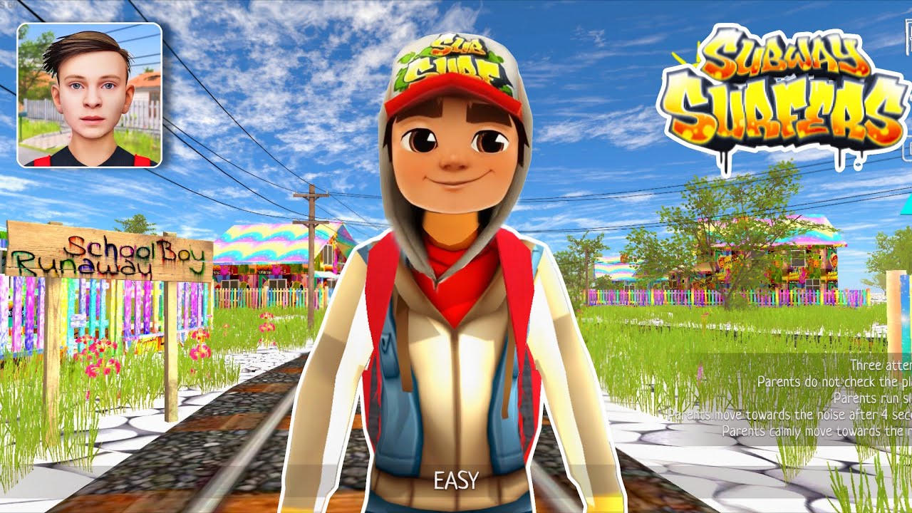 Schoolboy Runaway in Subway Surfers Mod | Andrew has Became a Jake & Galya is a Tricky!