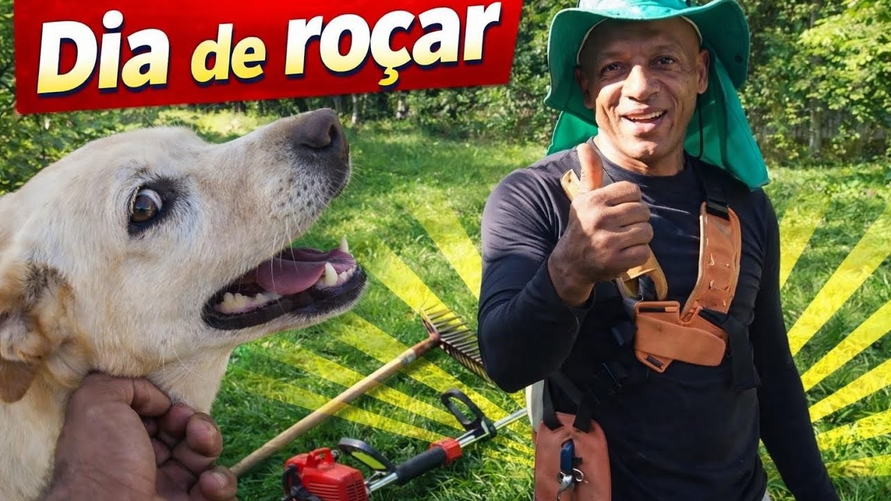 Mais um dia produtivo na nossa pequena roça 🤠 Bora roçar!!?