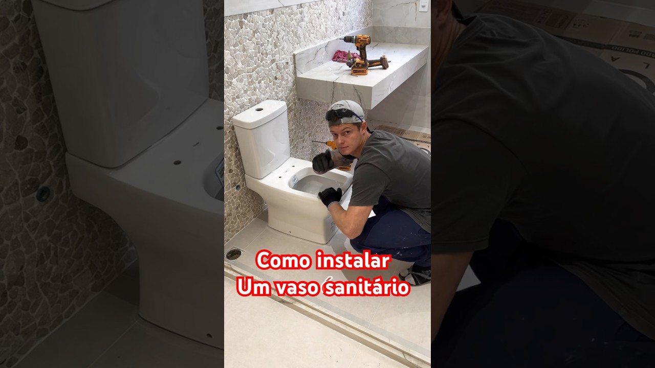 Como instalar vaso sanit&aacute;rio no banheiro moderno #dicas #obra #constru&ccedil;&atilde;o #pedreiro #banheiro #dica