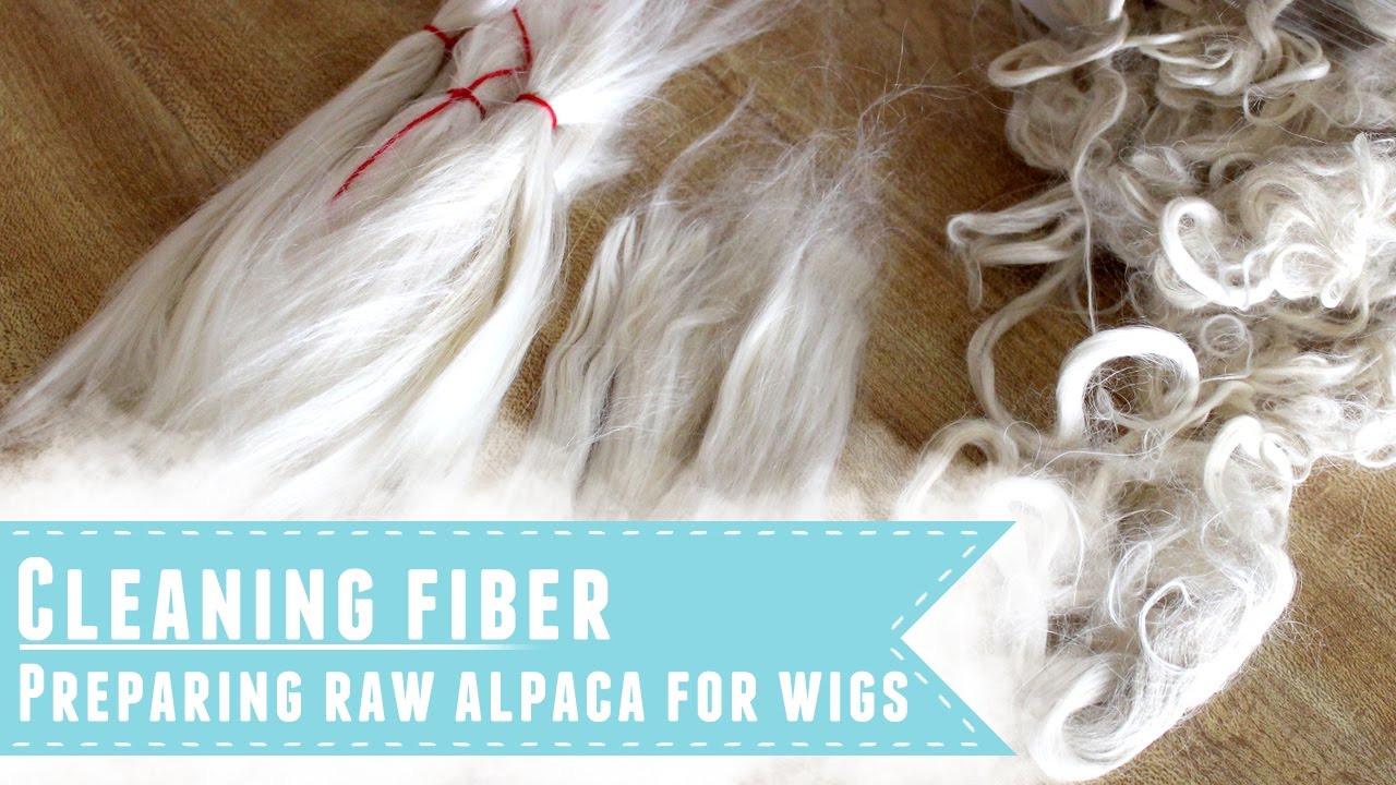 Cleaning alpaca fiber for wig making