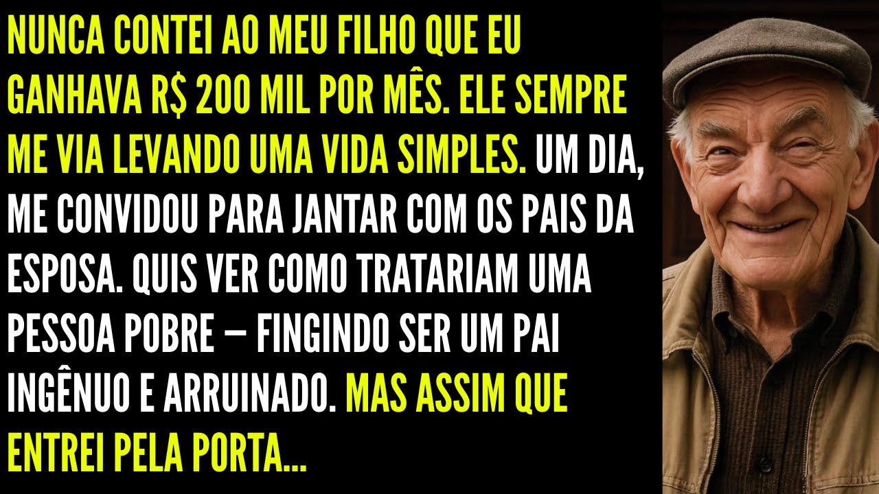 Fingi ser um pai pobre e ingênuo quando conheci a família da minha nora — acabou que...