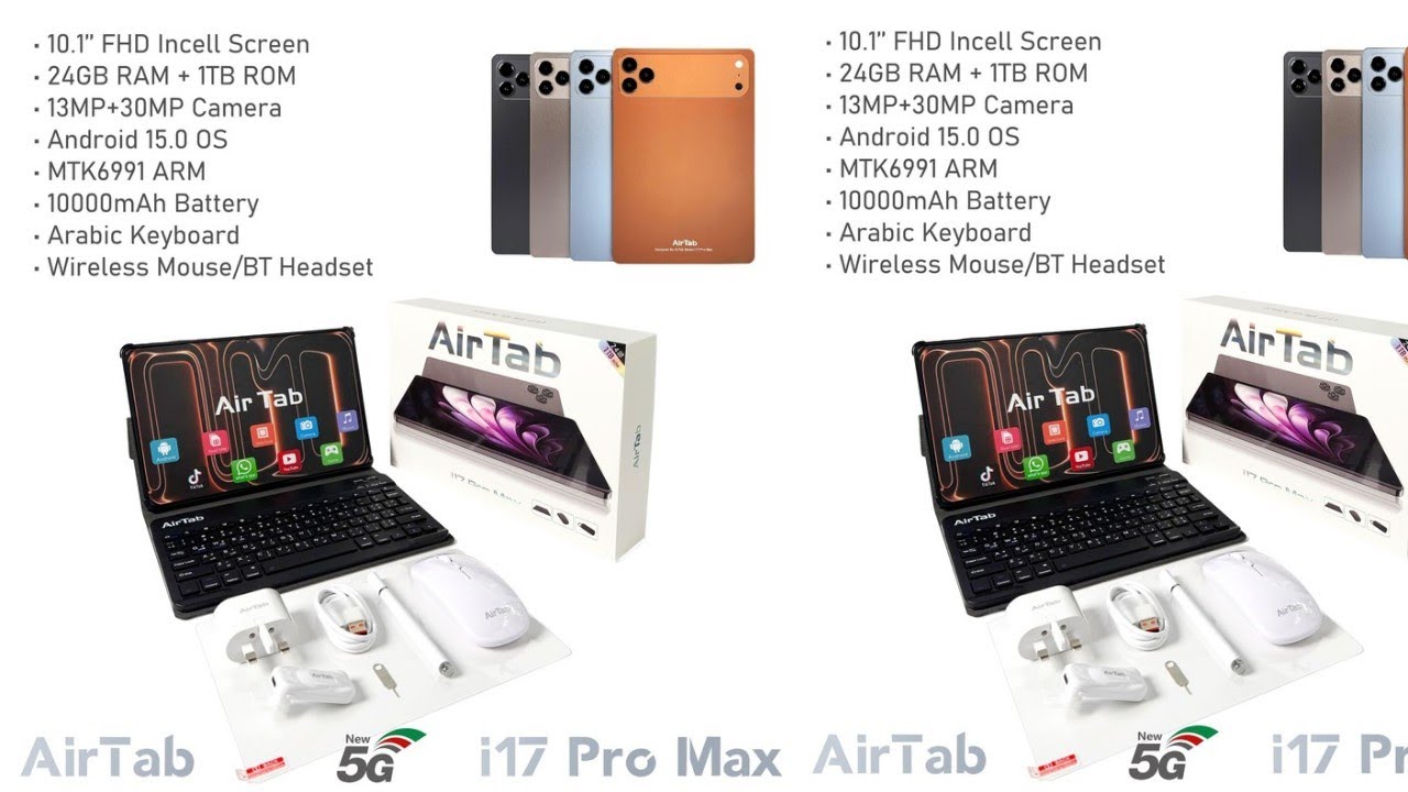 AirTab i17 Pro Max Tab 5G.  10.1