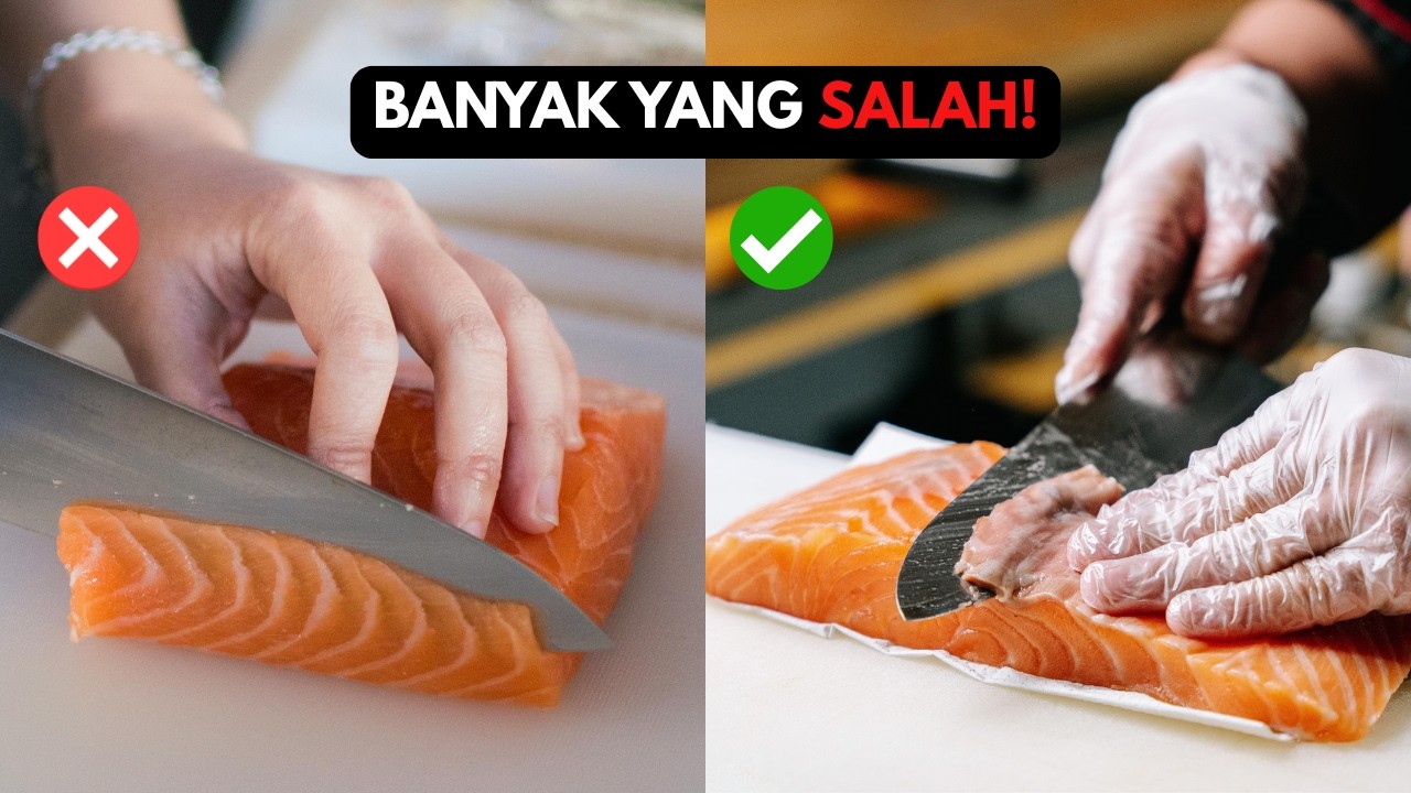 Detail Kecil Ini Bikin Salmon Beda! - TIps Memotong Salmon By Chef Yudi #cooking