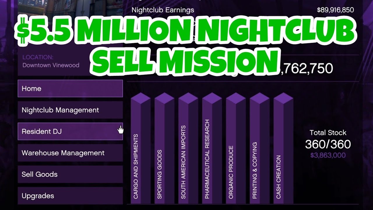 GTA Online - Selling a Full Nightclub in a Public Lobby on Double Money