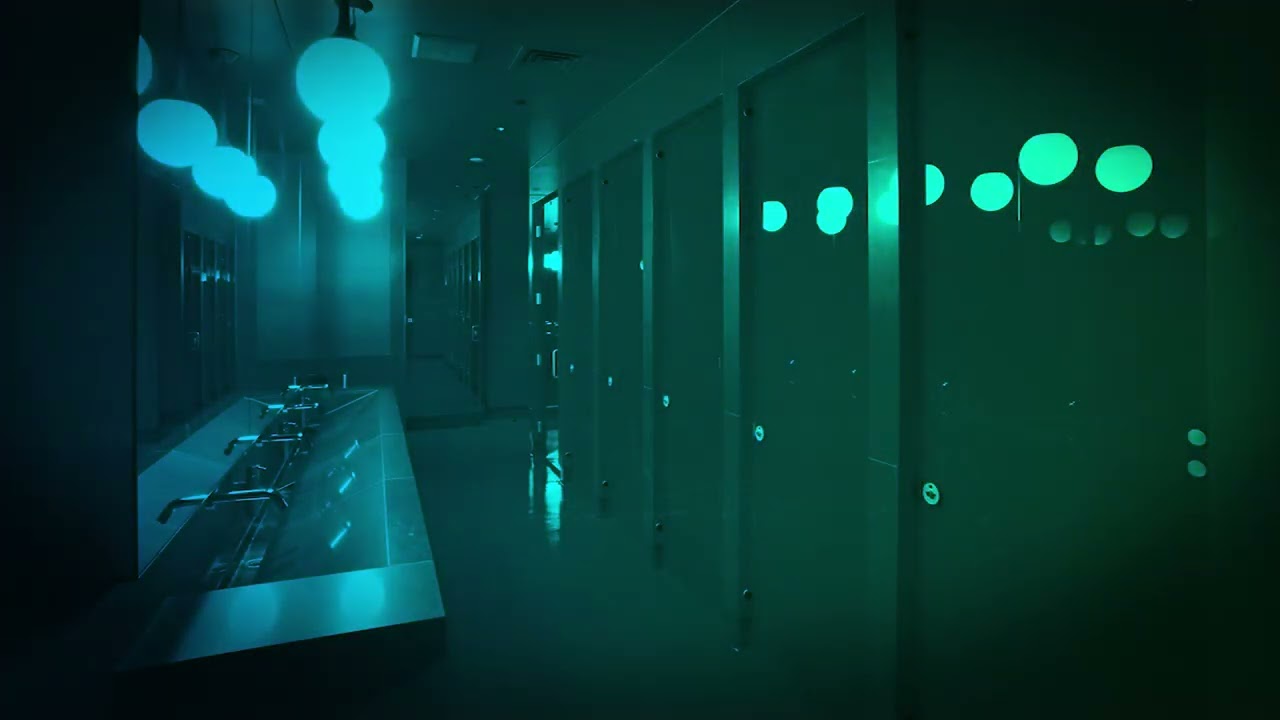 POV: you're in the bathroom of a techno party in 2069