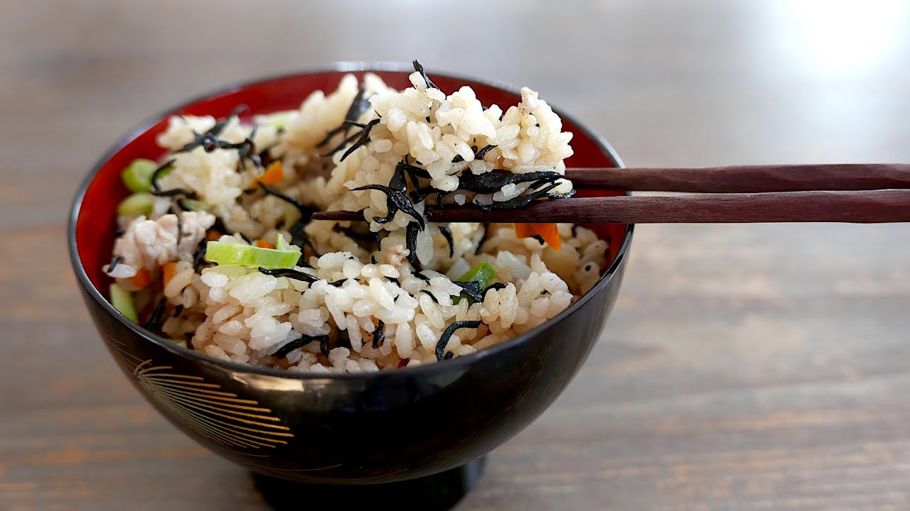Hijiki Mixed Rice | Japanese Takikomi Gohan Recipe | Lunch Bento | wa's Kitchen