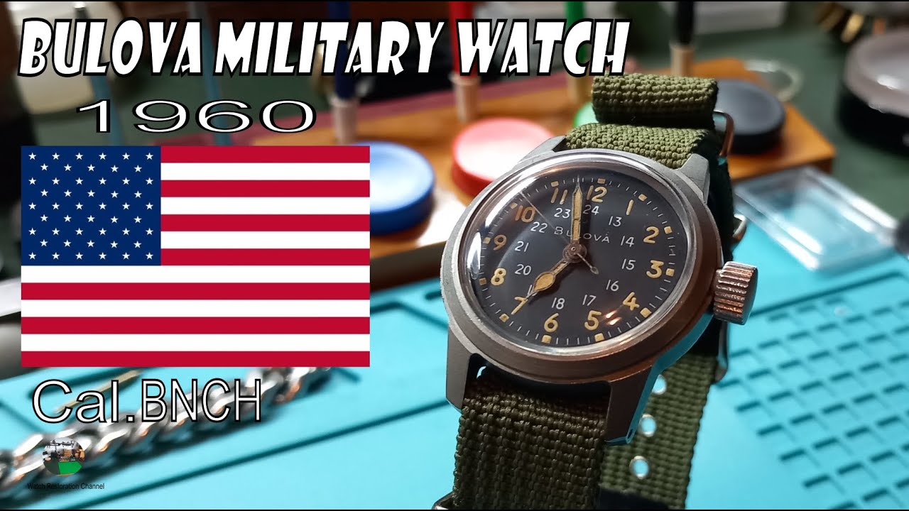 Vintage 1960 Bulova  Military Watch Service