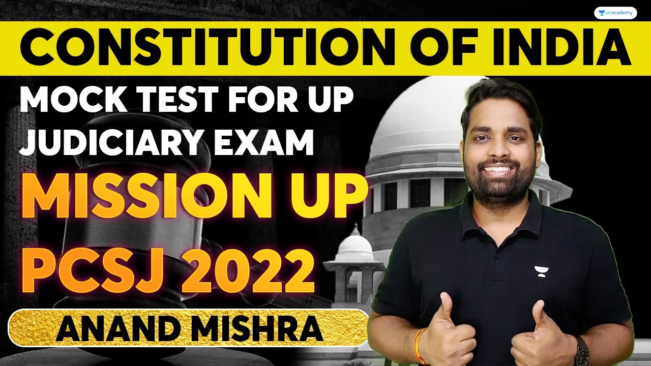 Constitution of India| Mega Mock Test for UP Judiciary| Mission UP PCSJ 2022 | Anand Sir