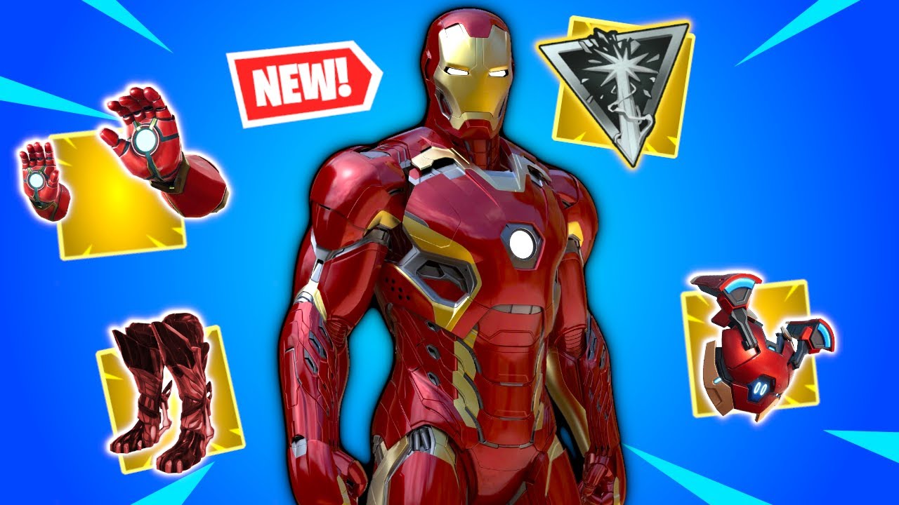Fortnite *NEW* Iron Man Mythic Gameplay (Combat Kit & Flight Kit)
