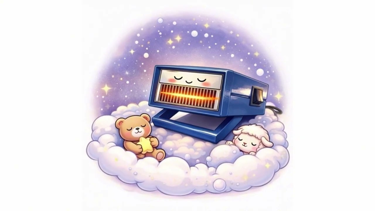 Drift Off Fast with Heater Fan Sound (8 Hours) l Mechanical Sleep