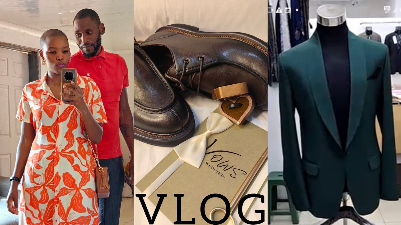 VLOG: wedding preps part 2|| getting Groom's shoes and suit tailored and more