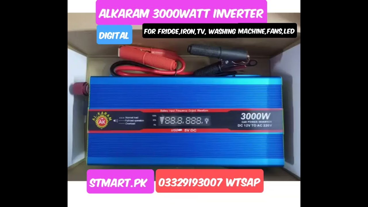 Alkaram 3000Watt Inverter Ac DC 3000w Fridge Inverter price in Pakistan stmart