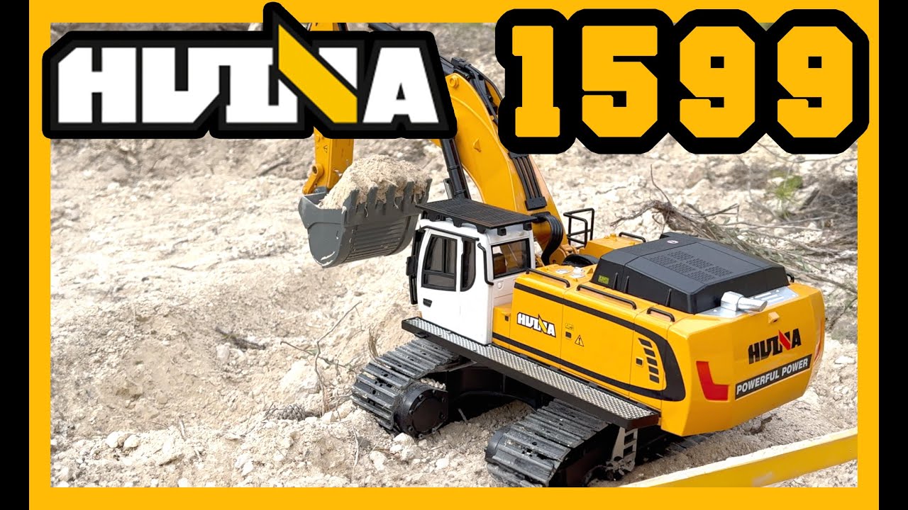 UNBOXING HUINA 1599  & Review - EXCAVADORA RADIOCONTROL